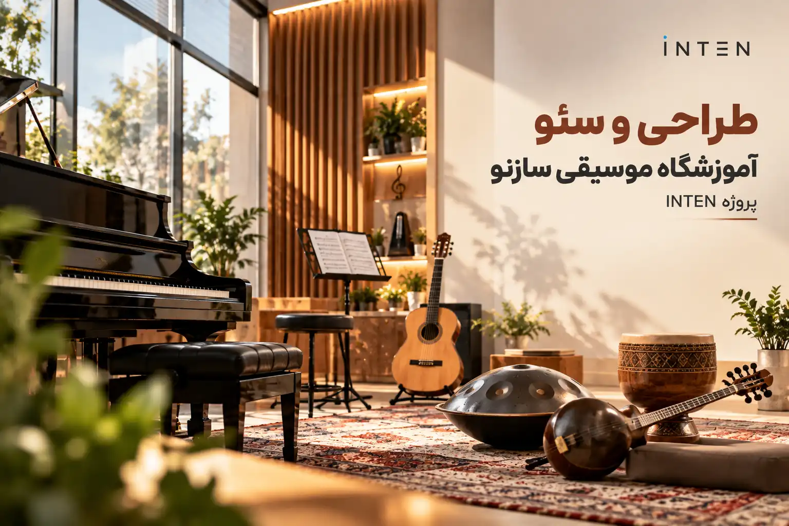 طراحی و سئو سایت آموزشگاه موسیقی سازنو