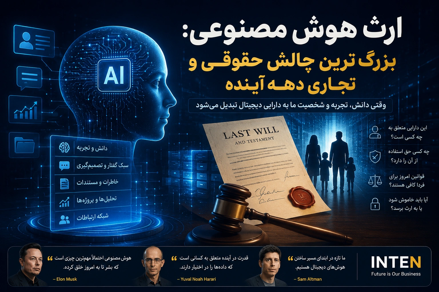 ارث هوش مصنوعی چیست؟ بررسی میراث دیجیتال هوشمند و آینده مالکیت AI